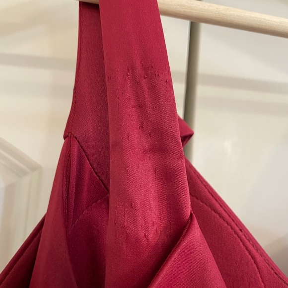 Sequin Hearts red cold shoulder high/low hem dress. - Picture 11 of 15